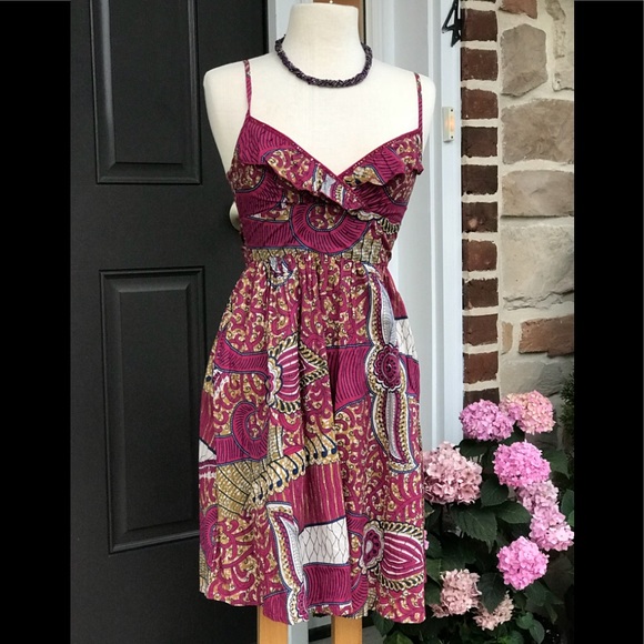 Flirty Magenta Sassy Summer Dress 🌺🏝 Small - Picture 1 of 8